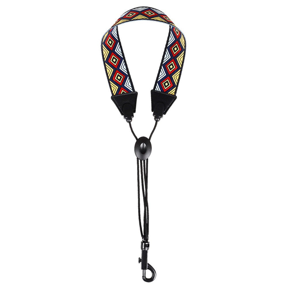 Strap Leher Adjustable Warna Hitam Untuk Saxophone Alto Tenor Soprano