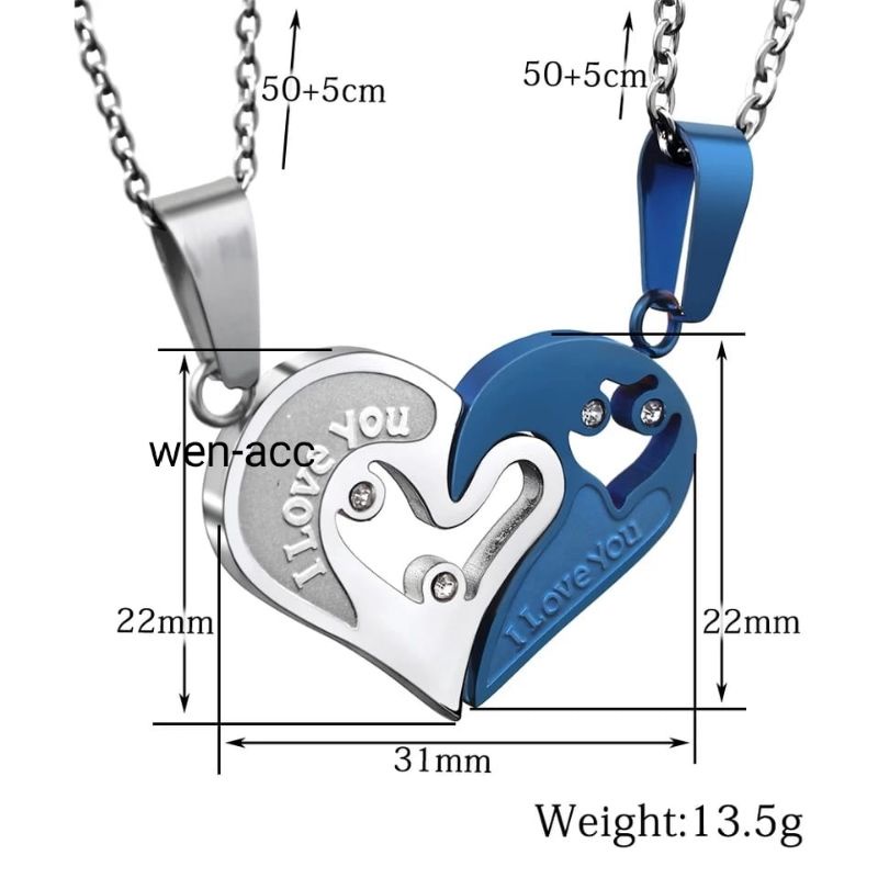 Kalung Kopel Titanium Pria dan Wanita V1