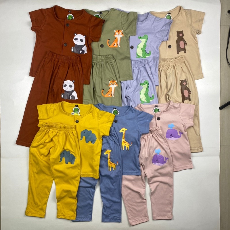 Setelan panjang sablon 12345 pineapple kids