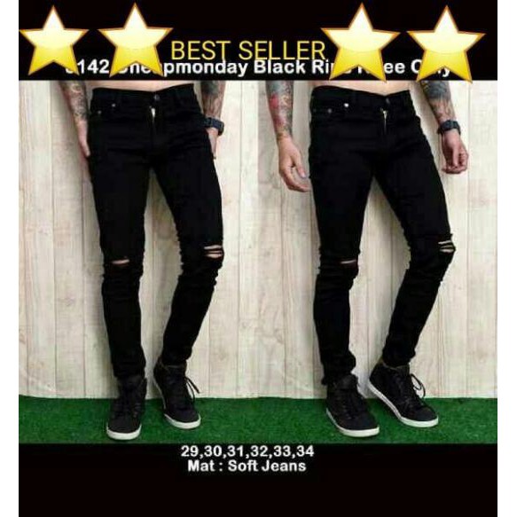 READY STOCK - CELANA JEANS SOBEK-SOBEK | CELANA JEANS ROBEK PRIA KEREN | ROBEK-ROBEK ACCESORIS PRIA