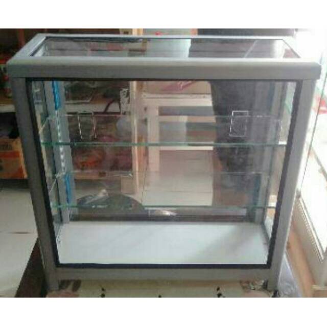 Etalase kaca alumunium mini size