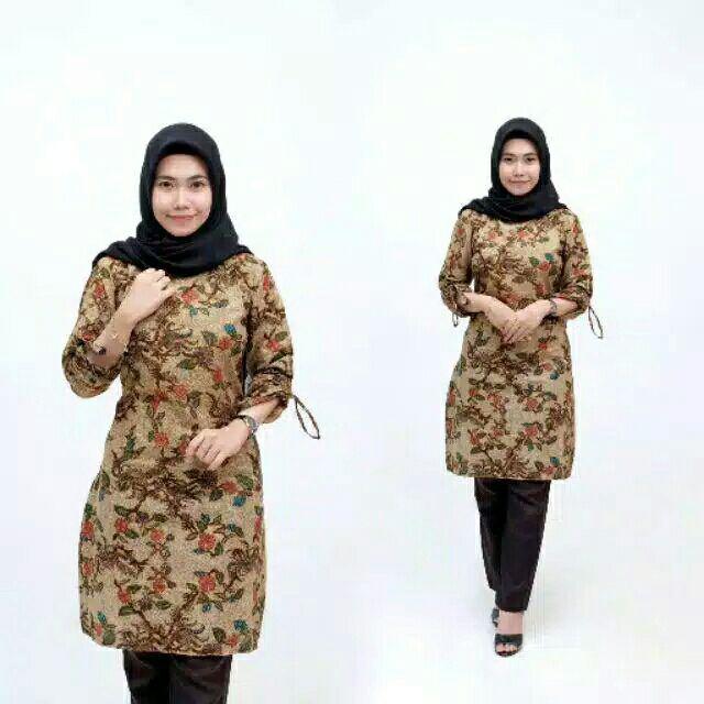 Batik Dolby Dolbi Dobby Doby Tenun Sutra Tulis Katun Atbm Baron Atasan Batik Wanita Sogan Srg308