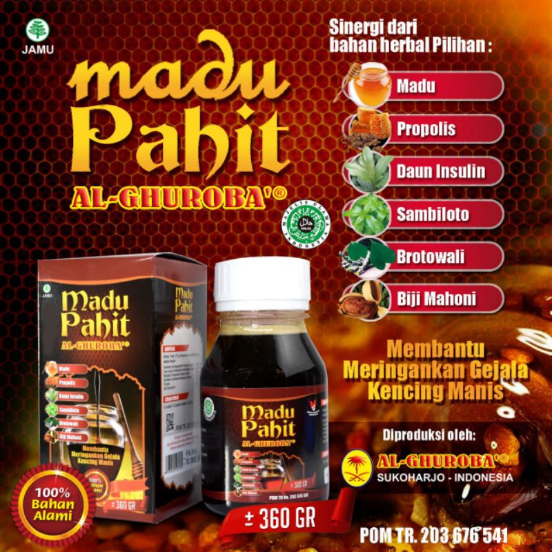 

Madu Pahit | kombinasi madu dan herbal diabetes | isi 360 gr