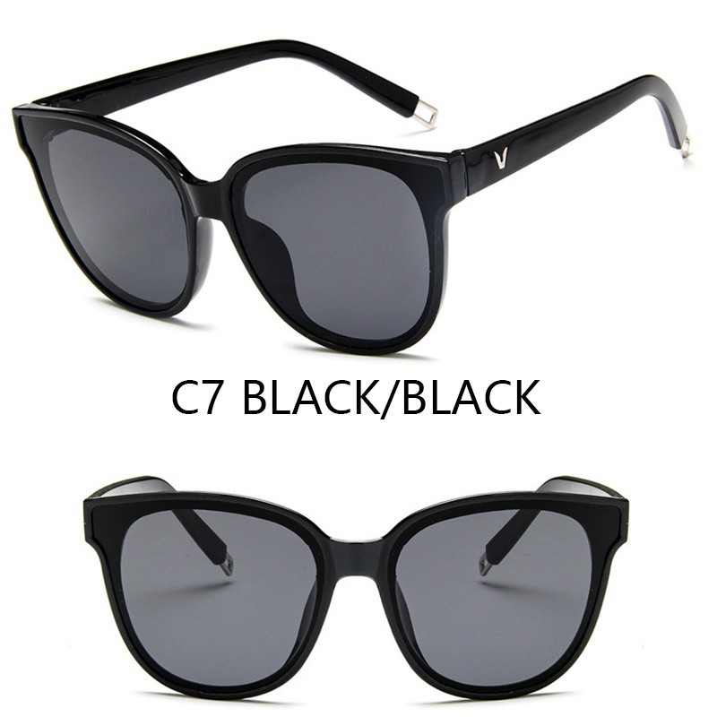 (YUZHU) Kacamata Hitam Ready Sotck Korean Cat Eye Sunglasses Women Anti-UV400 Sun Glasses