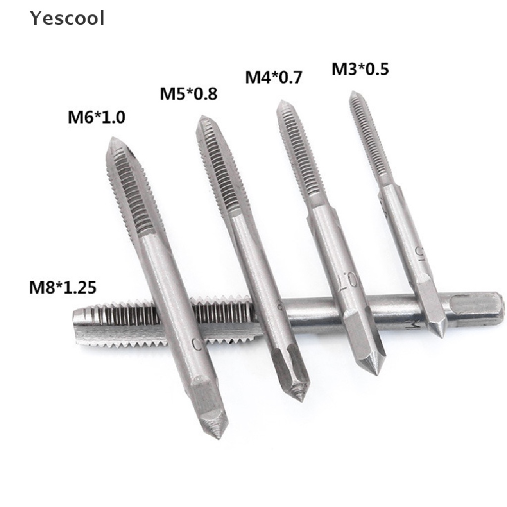 Yescool Set Mata Bor Ulir Sekrup M3 / M4 / M5 / M6 / M8 Adjustable Bits