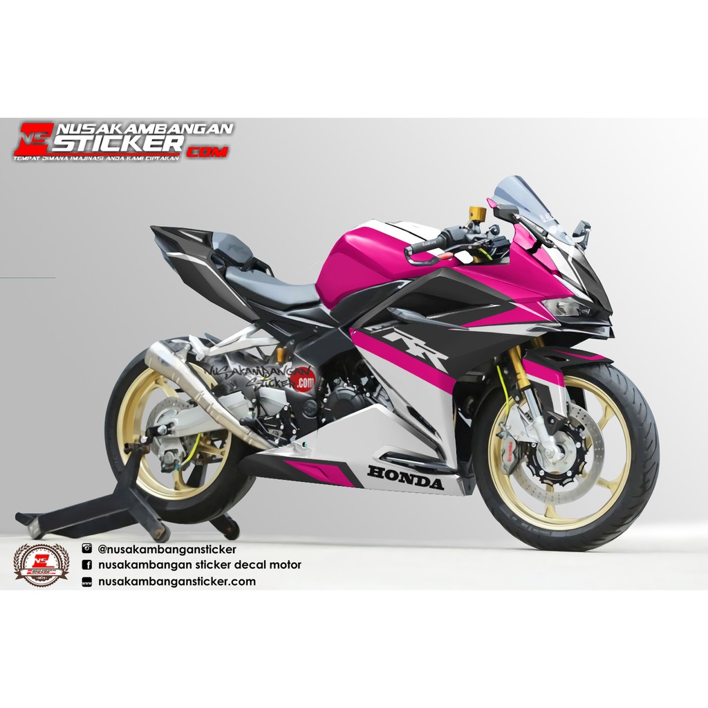 Decal CBR 250 RR Grafis Minimalis Pink