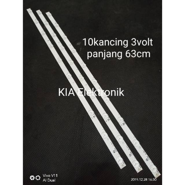 Lampu Led Backlight TV LG Polytron Sharp Toshiba  Samsung Universal  10 kancing 3volt  32inch