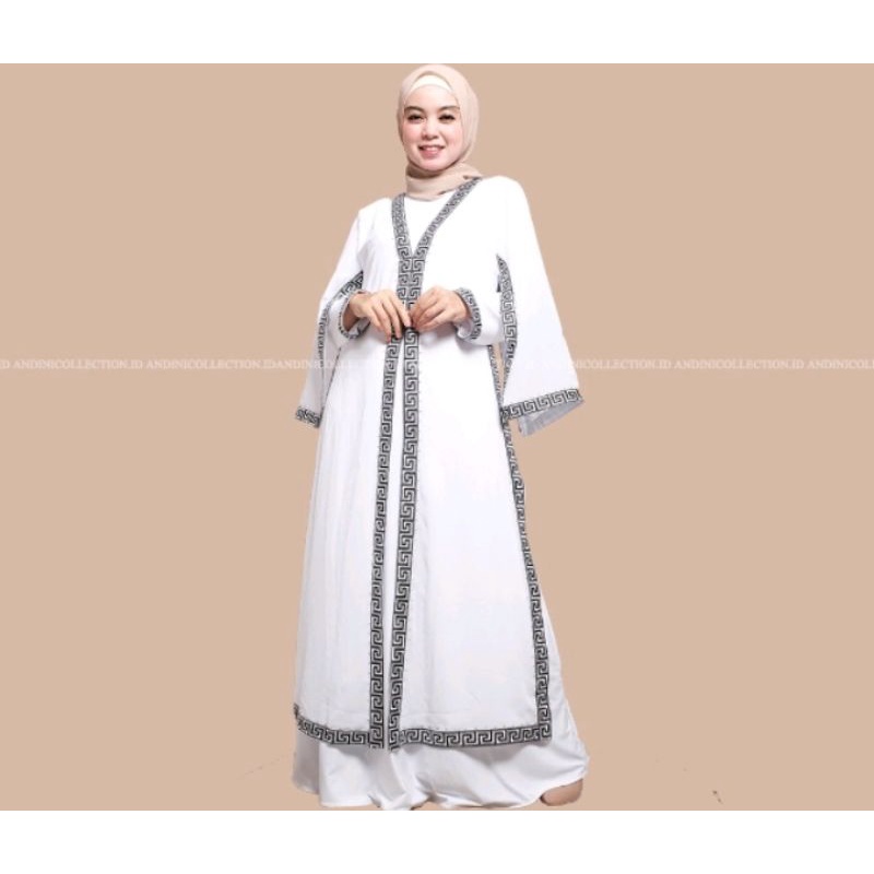 TERBARU GAMIS TURKI/ GAMIS BORDIR/ABAYA PUTIH/ABAYA MUSLIM KC-238