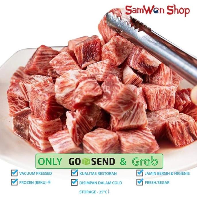 

SAIKORO WAGYU BEEF MELTIC CUBE STEAK / DAGING SAPI WAGYU FROZEN 1KG