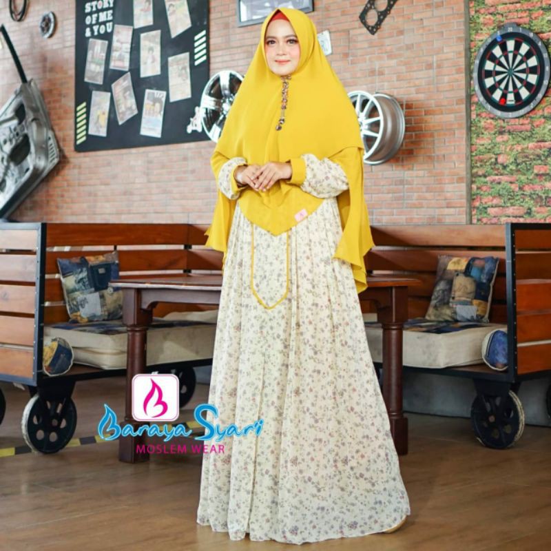 Baju Gamis Wanita Baraya +khimar