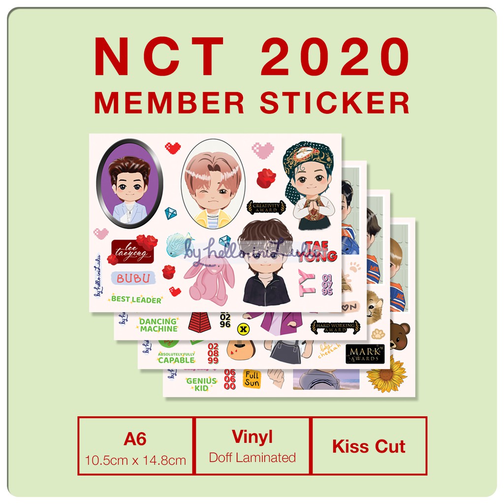 

NEW STICKER NCT 2020 - BATCH 1 (TY, 10, MK, HC, JS, YY, TI, XJ)