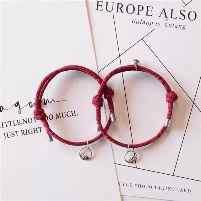 (COD) Gelang Couple Magnet Gelang Pasangan Gelang Tali Korean Bracelet MALL SHOPPING