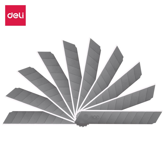 

kertas-pemotong- deli e78000 cutter blade / isi cutter 1 box ( 10 pcs ) -pemotong-kertas.
