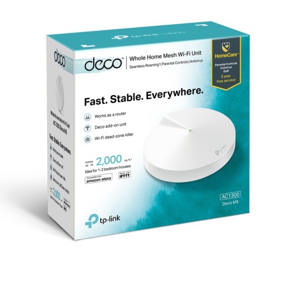 TP-Link Deco M5 1-Pack AC1300 Dual-Band Whole Home Mesh Wi-Fi System