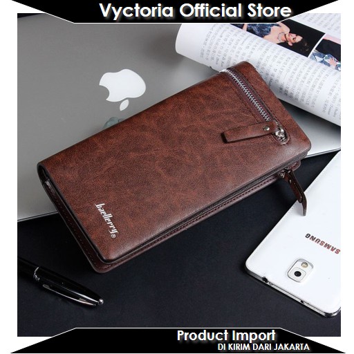 (COD) Vyctoria VOS357 Dompet Panjang Pria Baellerry Terbaru Man Wallet Import