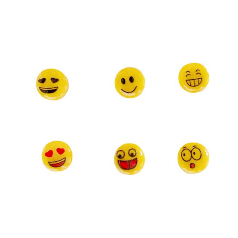 Agustina Perhiasan Kuku Smiley Face Kartun Pesona Lucu DIY Desain Nail Art