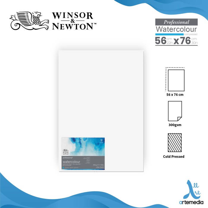 

air-cat- kertas cat air winsor & newton professional 56x76cm watercolor paper - cold pressed -cat-