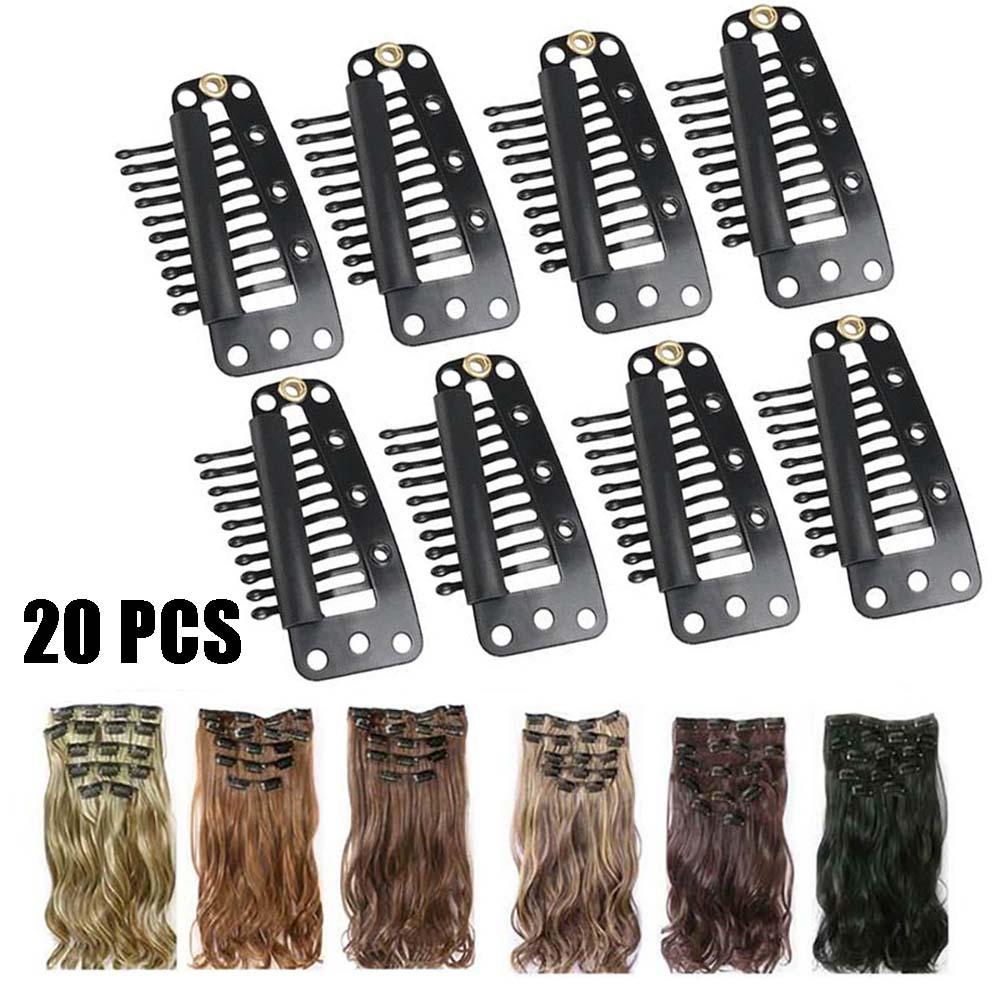 NICKOLAS1 Klip Ekstensi Rambut Bentuk Tetesan Air Kokoh 10-Teeth Untuk Hair Extension Hair Snap Clips