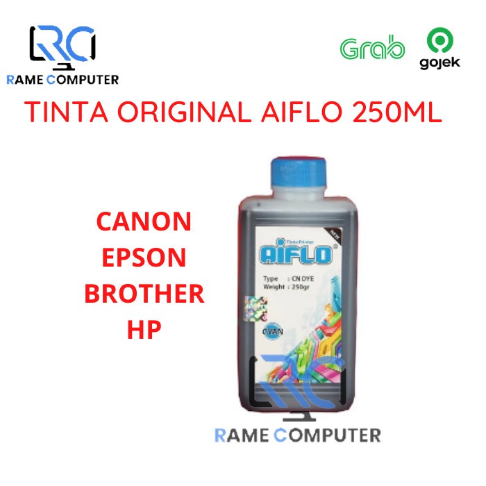 TINTA REFILL AIFLO UNTUK PRINTER Canon Epson HP Brother ISI 250ML