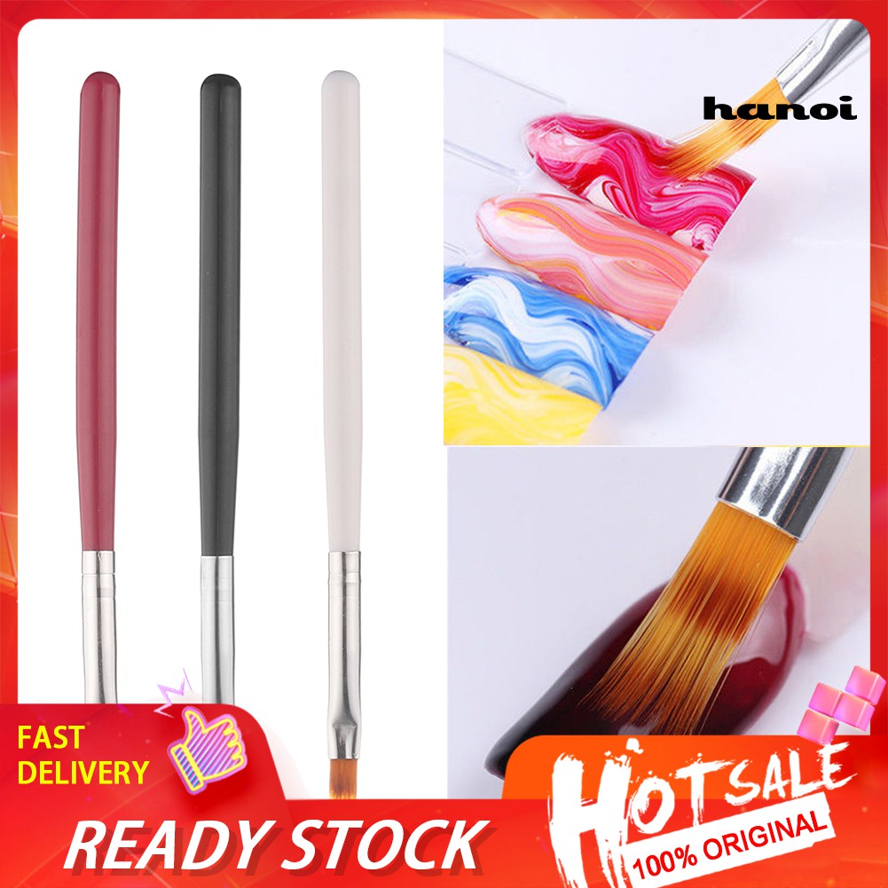 Hn- Brush Pen Uv Gel Gradasi Gagang Plastik Peralatan Nail Art / Manicure