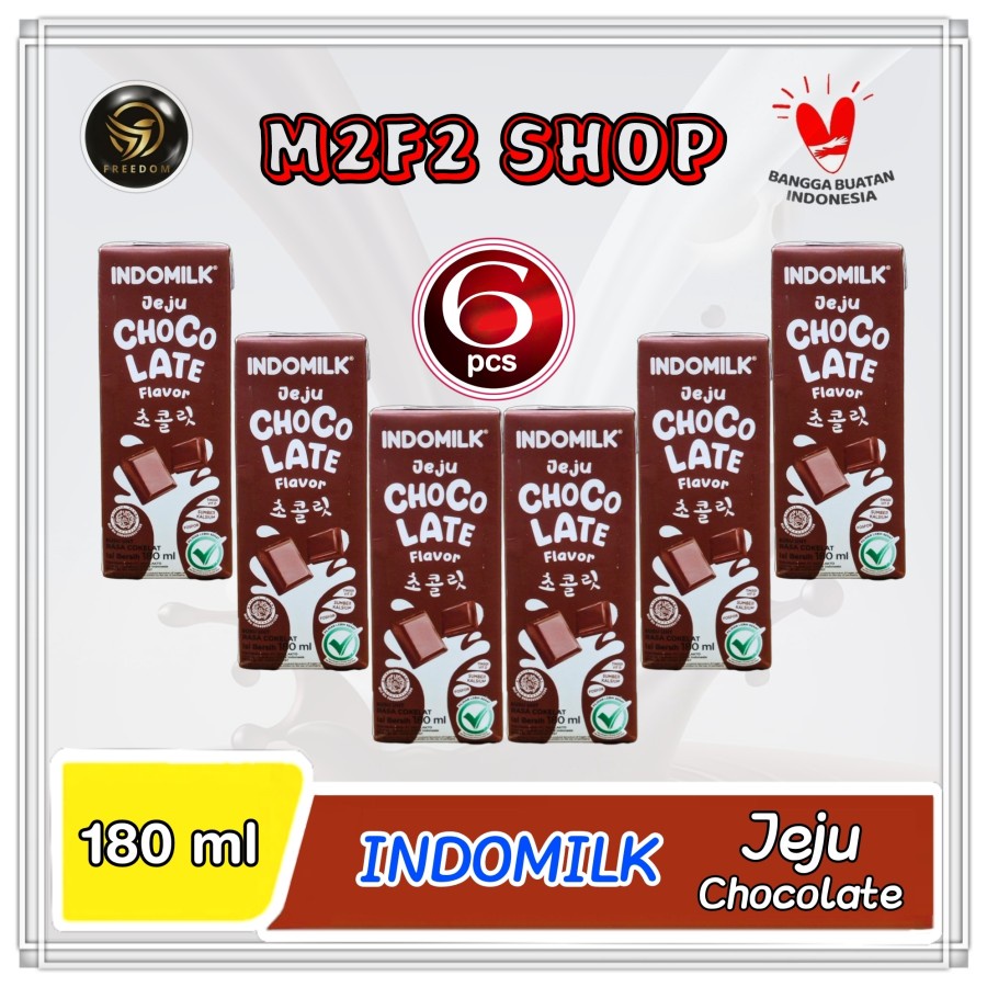 

Susu Indomilk Jeju Chocolate | Cokelat Kotak UHT - 180 ml (Kemasan 6 Pcs)