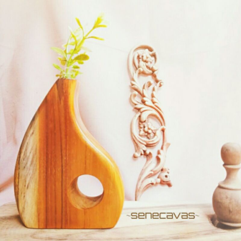 Vas Bunga Kayu Kering Estetik Aesthetic Tinggi Dekorasi Rumah | Home Decor | Flower Vase Nordic