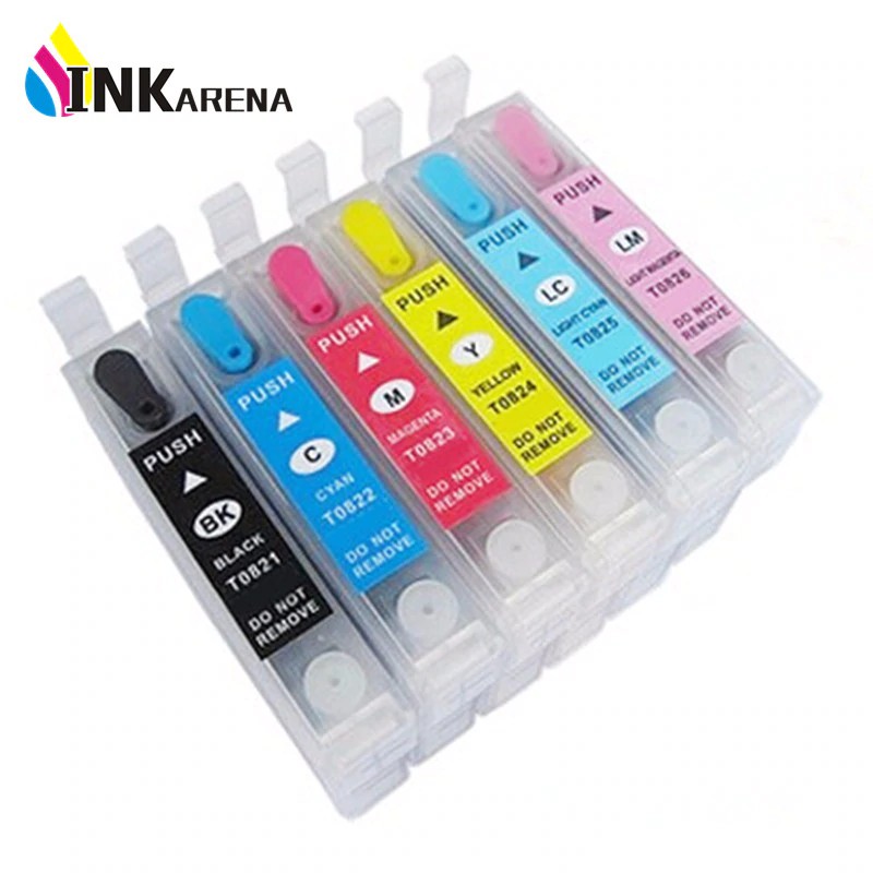 T0821 cartridge For Epson Stylus R270 R390 RX590 TX700W TX800W T50 TX720 TX700 TX800
