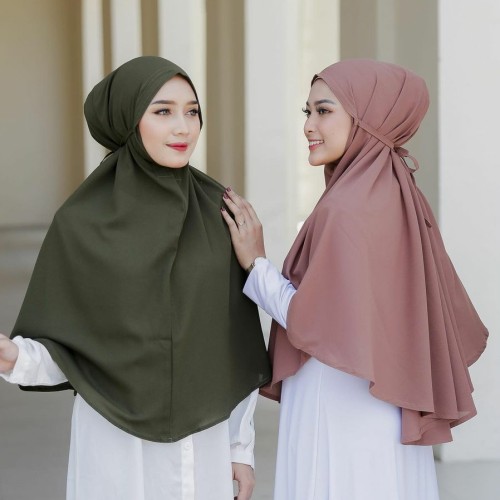 Kerudung instan Jilbab Bergo Maryam Simpel Jumbo XL Diamond Khimar Non Pet