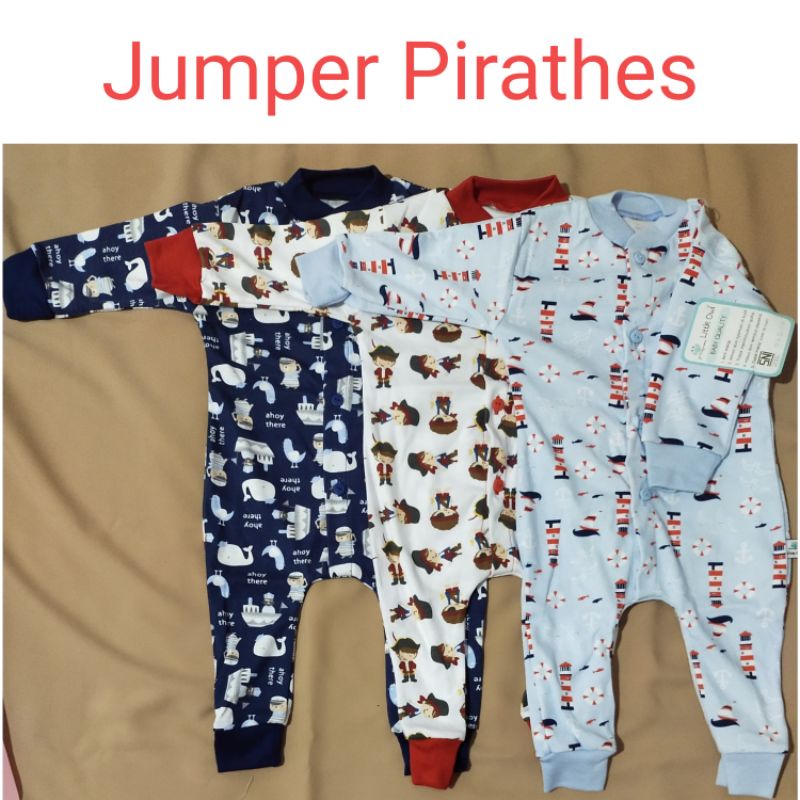 LITTLE OWL Sleepsuit Bayi isi 1pcs / Jumper Panjang Topi Buka Kaki