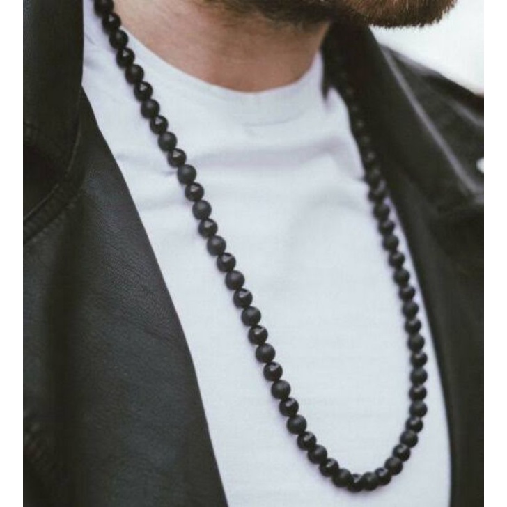 Kalung Pria Mutiara Panjang | Necklace Unisex | Kalung Bulat