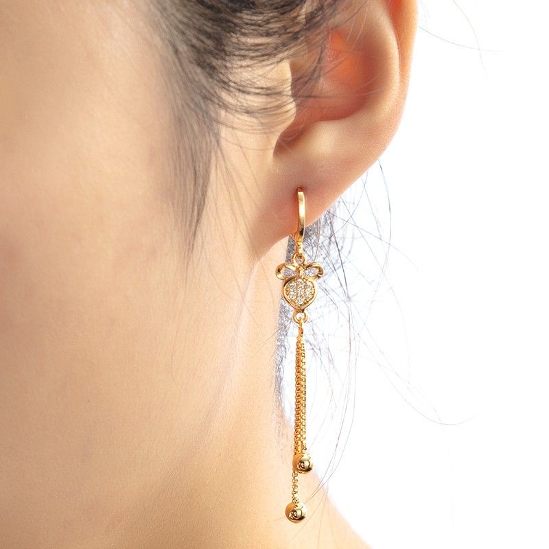 Anting xuping wanita dewasa top Random premium lapis emas termurah kwalitas mewah elegan terlaris-3