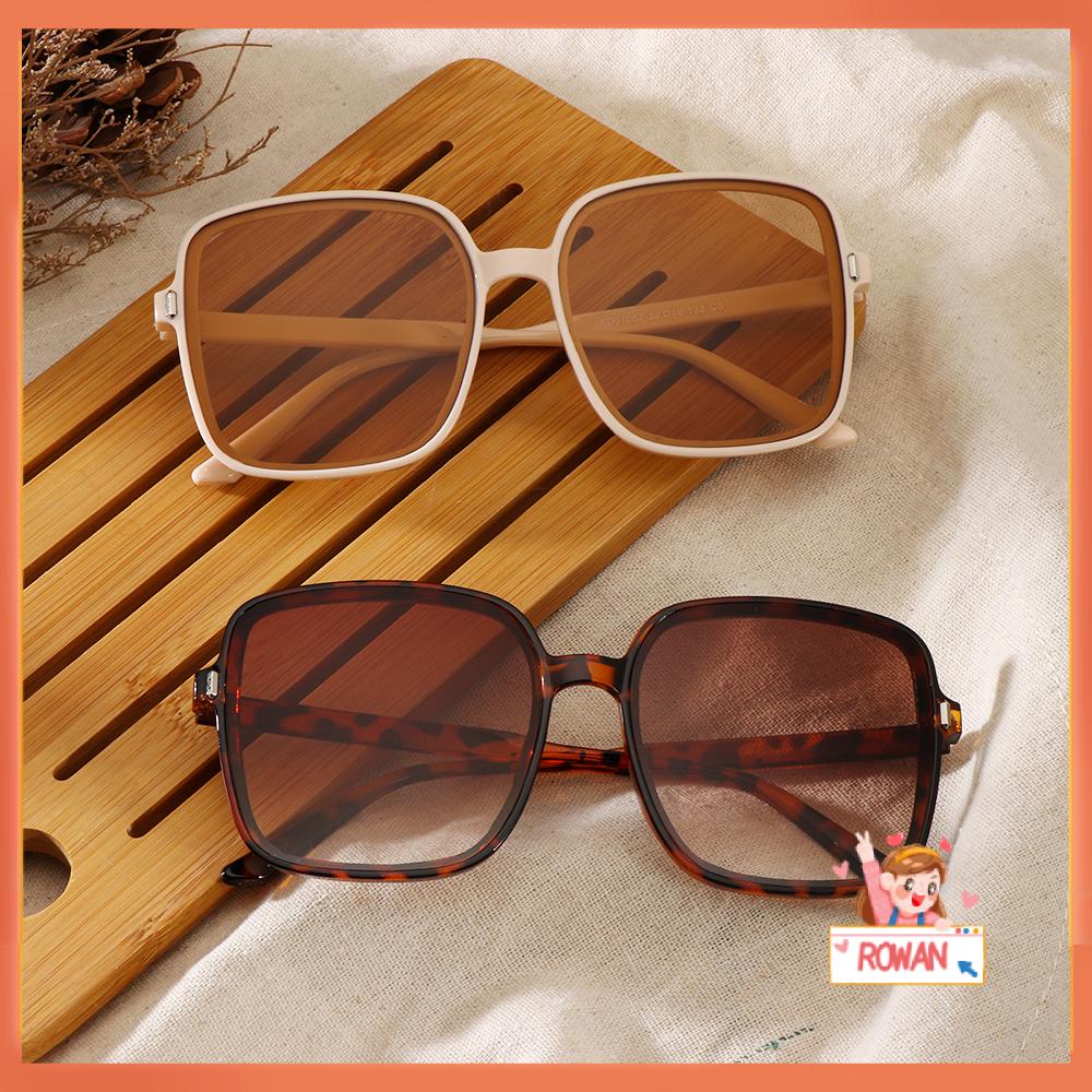 ROW Fashion Oversized Sunglasses Vintage Big Frame Women Square Sun Glasses Luxury UV400 Driver Goggles Classic Eyewear for Lady