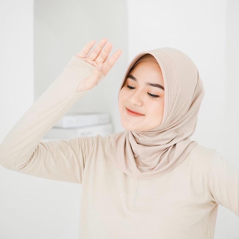 Jilbab Sport Murah /Jilbab Lycra Instan Jokowi / Bergo Sport-COKSU SPORT