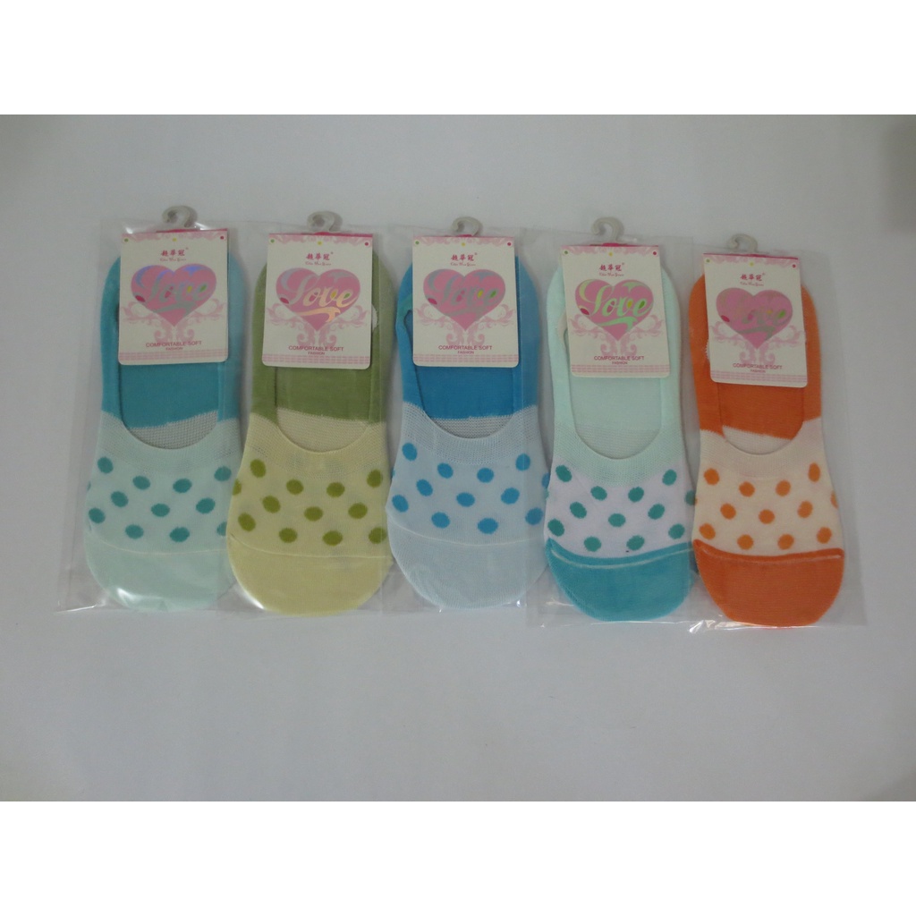 Hidden Sock Dewasa Wanita Polos Motif Random /Kaos Kaki Invisible