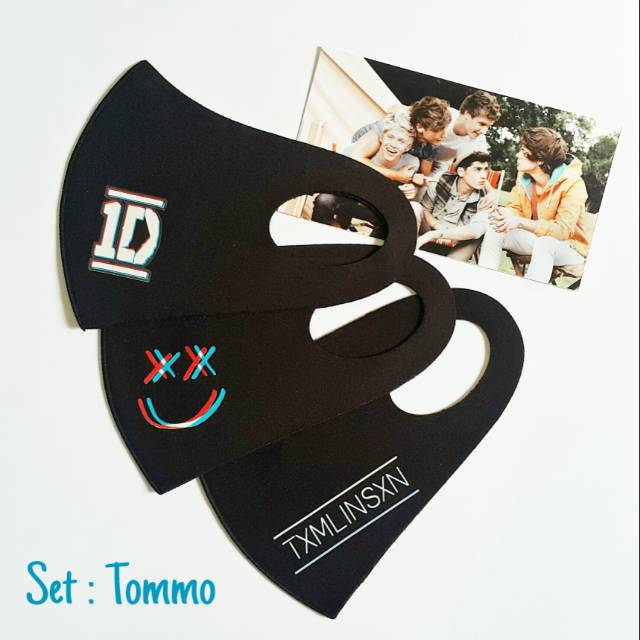 Masker One Direction Louis Tomlinson scuba premium tolak air 1D merch one direction face mask