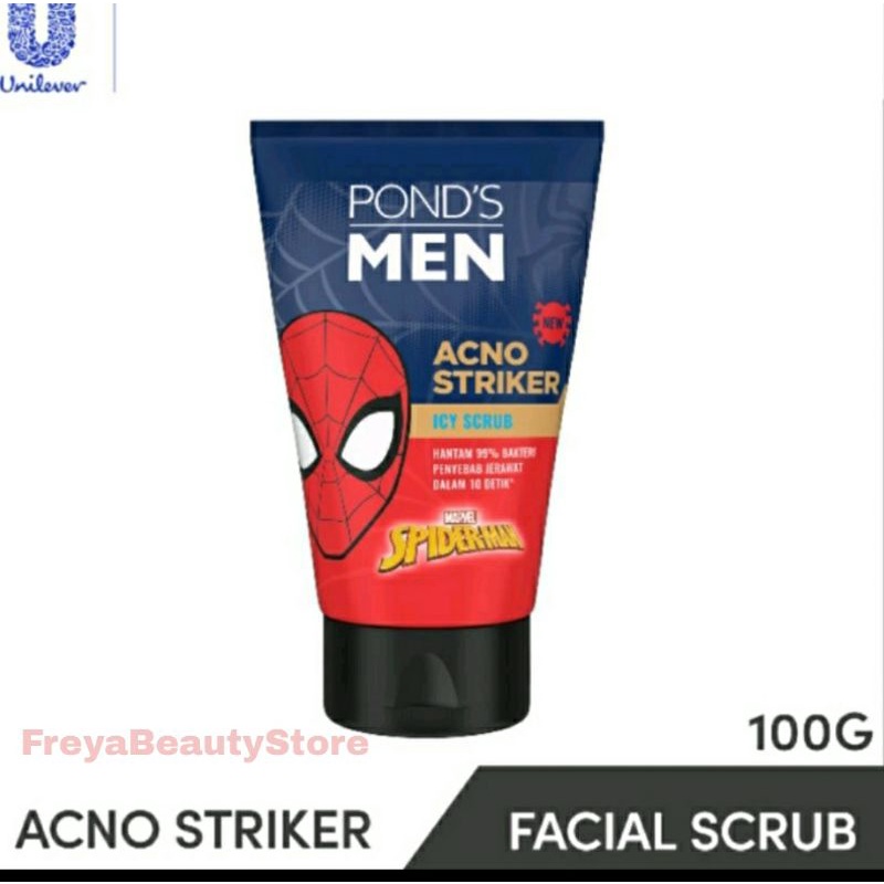 Ponds Men Acno Striker Facial Foam Sabun Cuci Muka Pria 100G Spiderman