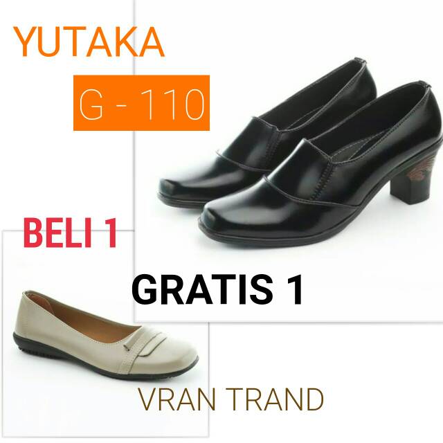 Beli 1 Gratis 1 Sepatu Kerja Wanita Yutaka - 110 Gratis Sepatu Florencia Tan G-09