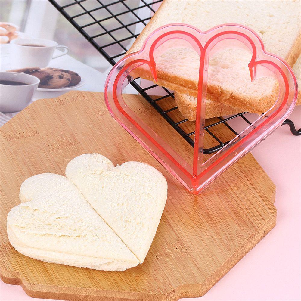 SOLIGHTER Kids Lunch Sandwiches Cutters Maker for Baking Cutter Food Cutting Sealer Plastic Kitchen Accessories Children Gift Bread Mold