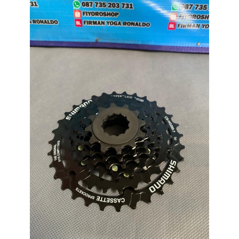 SPROCKET atau SPROKET slup slop 7 speed merk shimano cs-hg200-7 original termurah