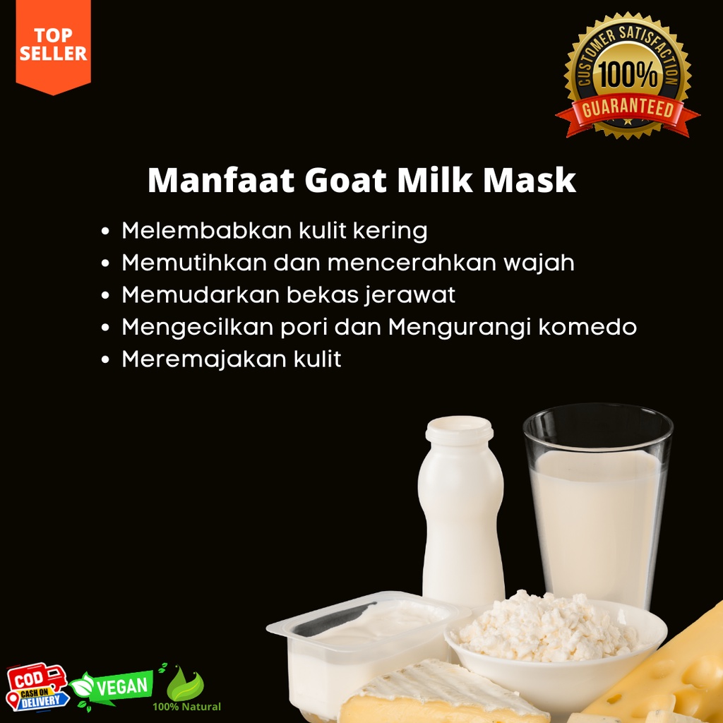 Masker Susu Organik Goat Milk Masker Pemutih Masker Wajah Organico