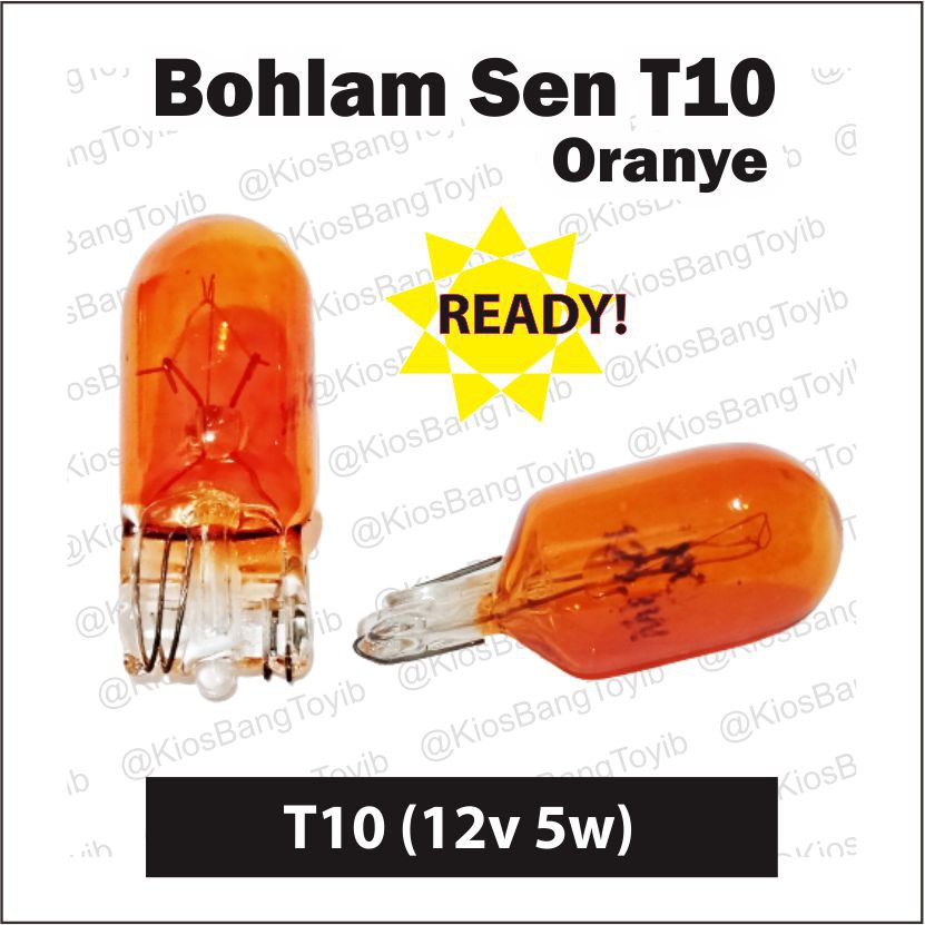 Bohlam Lampu Sein Sen Senja T10 Warna Oranye &quot;IMPACT&quot; (ecer)