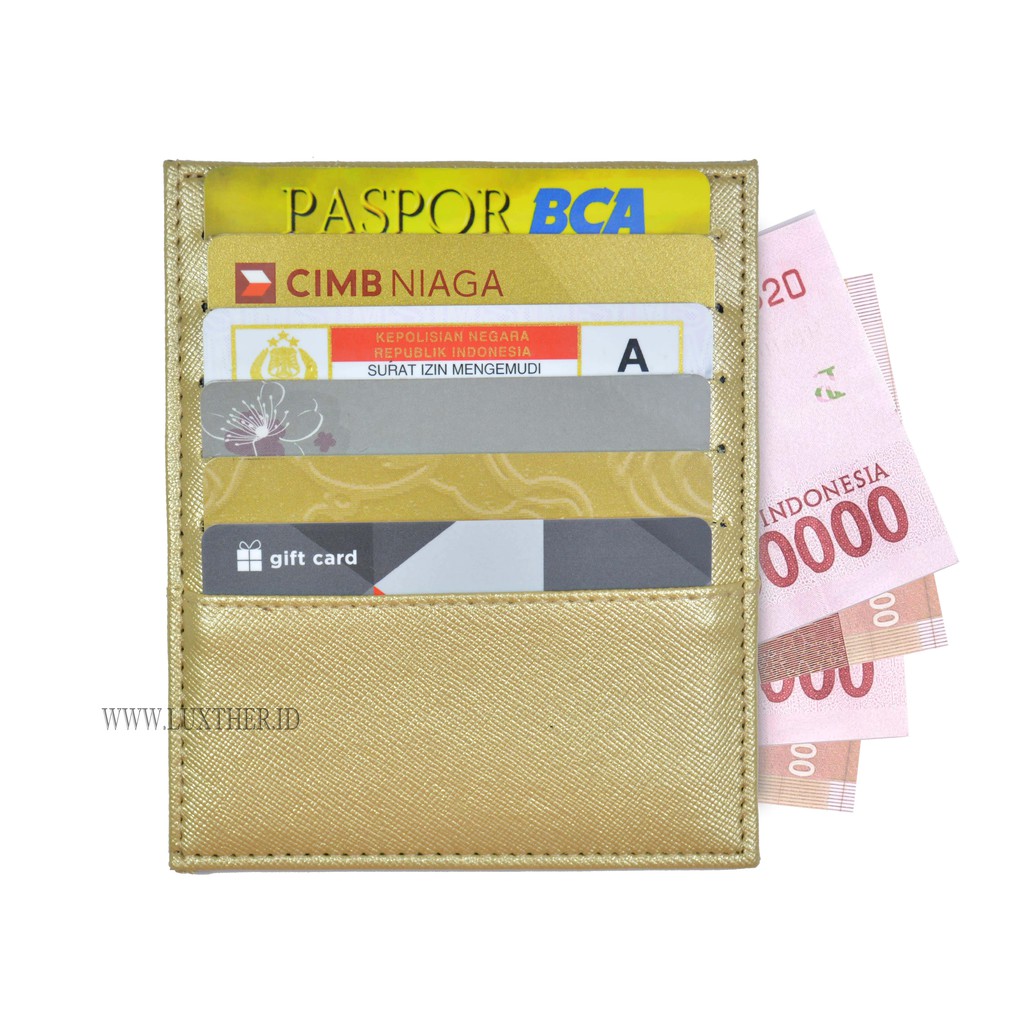 LUXTHER - 12 SLOTS SAFFIANO LEATHER / CARDHOLDER / DOMPET KARTU / SLIM WALLET