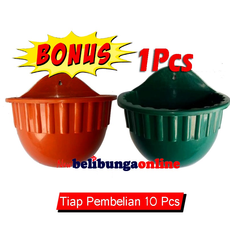 Pot Dinding Tempel Bunga