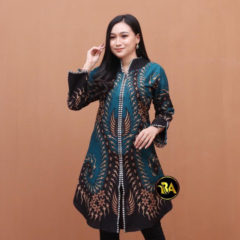 Tunik Batik Wanita-Batik Wanita-Atasan Batik wanita Modren Jumbo M, L, XL ,XXL Atasan Batik wanita murah Butik_dian