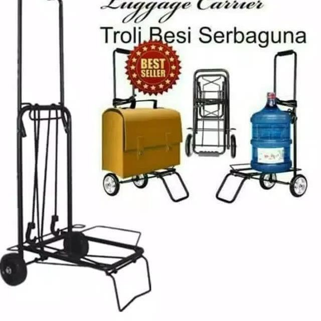 KODE PRODUK 866 4Troli lipat Kenmaster/Troli Galon Aqua Gas Belanja/troli besi mini/Troli serbaguna
