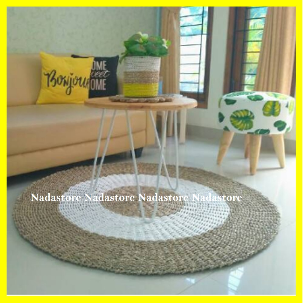 Rug seagrass 120cm Natural Putih Natural