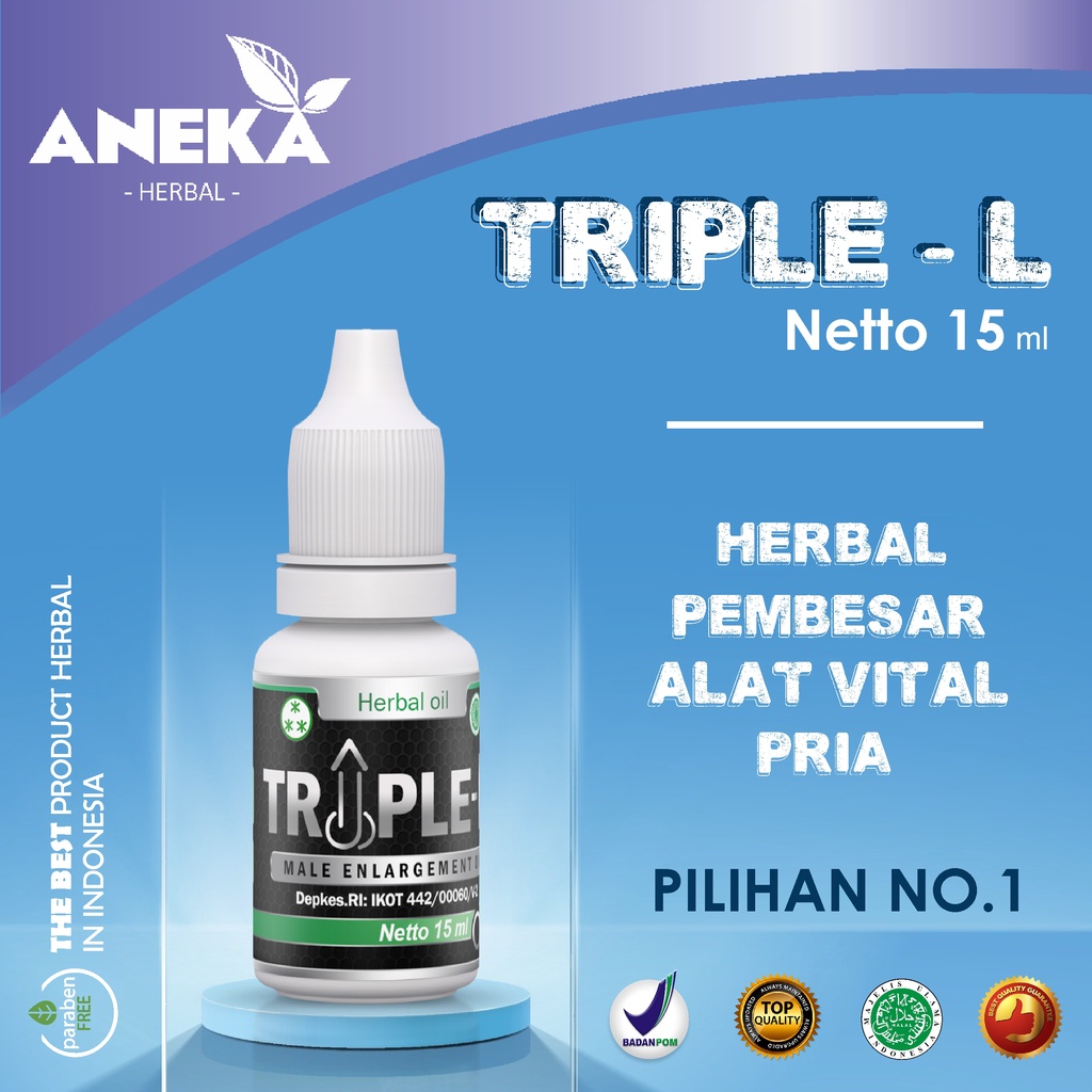 Obat Herbal Oles Pemanjang,. Pembesar,. Alat-Kelamin-Vital-Pria Tahan Lama Asli Ampuh TRIPLE EL