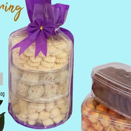 

Per 12pc Tas Toples Kue kering Spunbond Tile - muat 3 toples 500gr