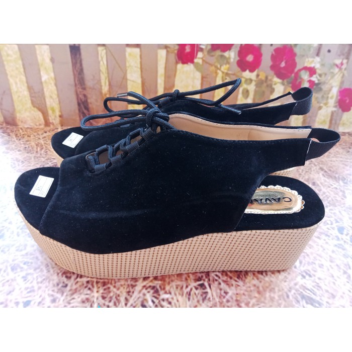 Sepatu Sandal Wedges Wanita Tali / Wejes / Wedjes / Weges / Wejdes
