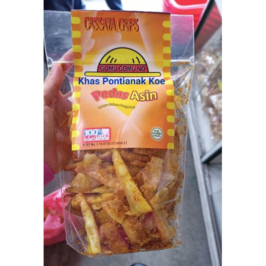 

Keripik Singkong Pedas Asin / Cassava Chips (Halal)